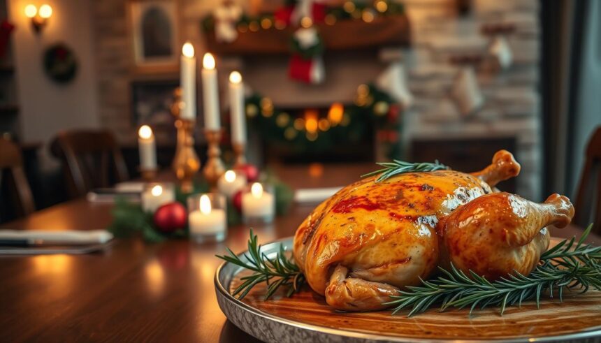 Poulet rôti de Noël au beurre & herbes