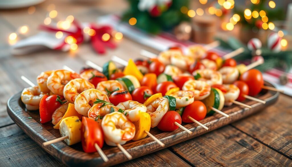 Préparation brochettes fruits de mer Préparation brochettes fruits de mer