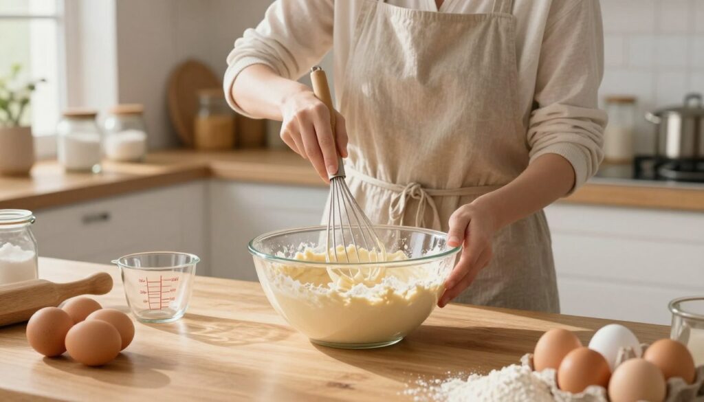 Préparation de la pâte pour gâteau Préparation de la pâte pour gâteau
