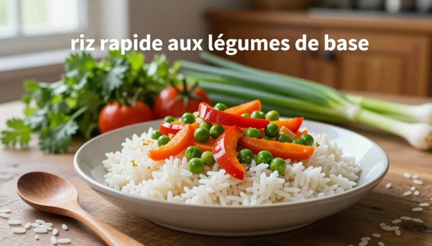 Riz rapide aux légumes de base