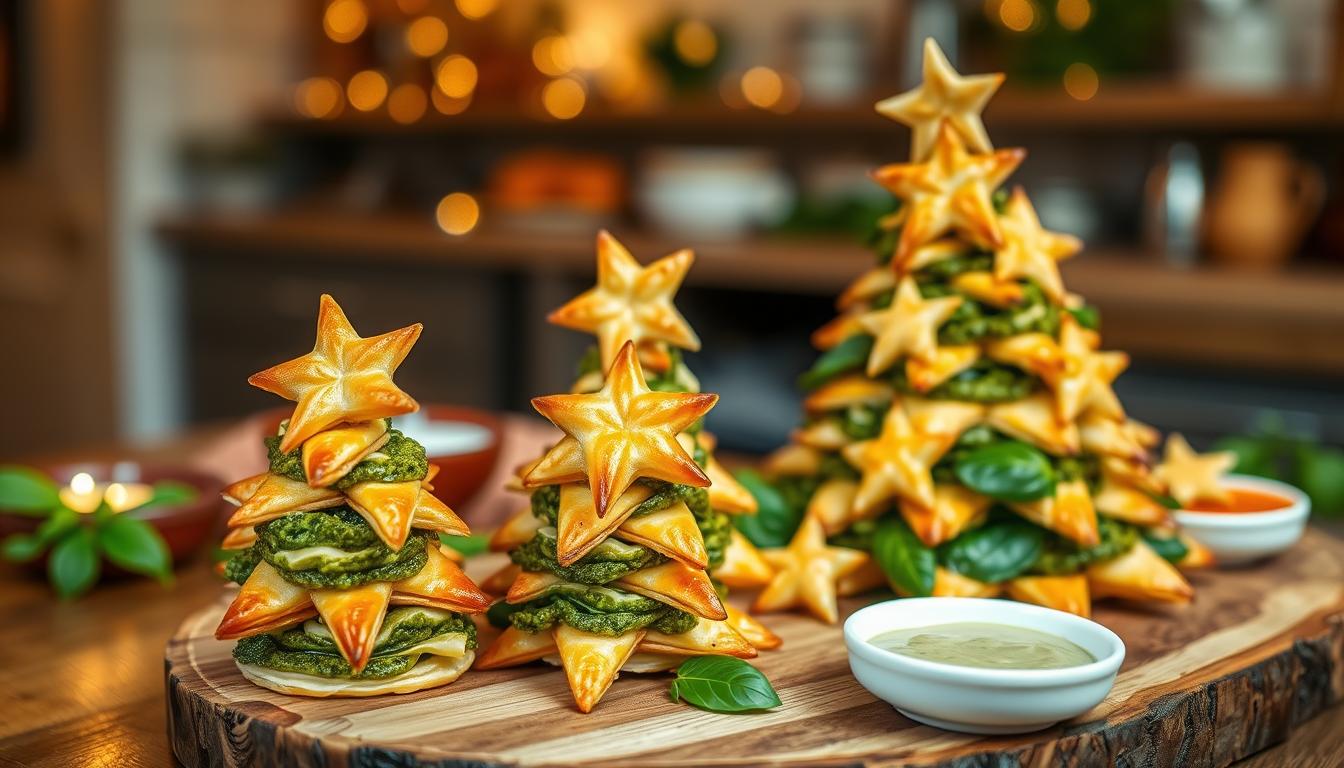 Sapin feuilleté au pesto ou fromage