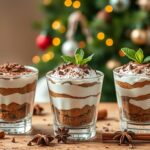 Verrines de tiramisu de Noël – café, chocolat et speculoos.