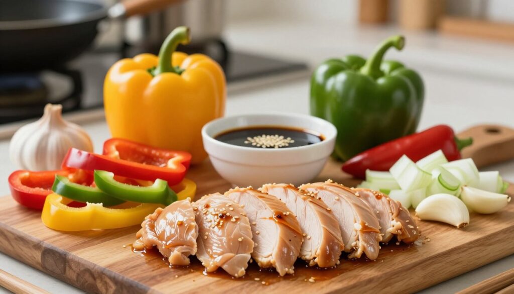 ingrédients poulet sauté