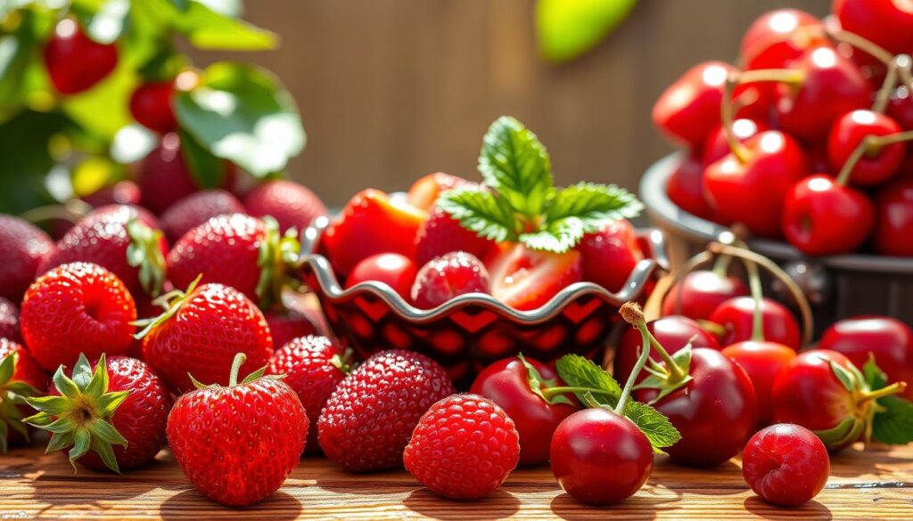 sélection fruits rouges frais