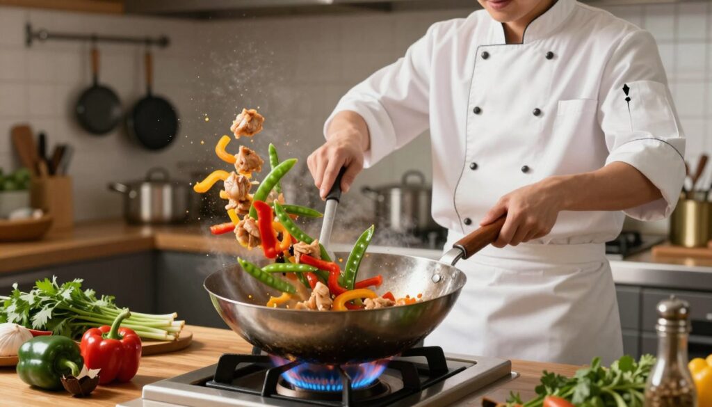 techniques cuisson wok